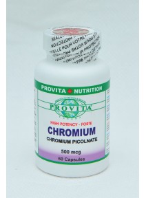 CHROMIUM - 500 mcg - Ajutor in cura de slabire 